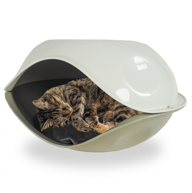 Pet-Star Katzenhöhle Ducky – taupe-weiß Pet-Star Katzenhöhle Ducky – taupe-weiß